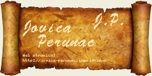 Jovica Perunac vizit kartica